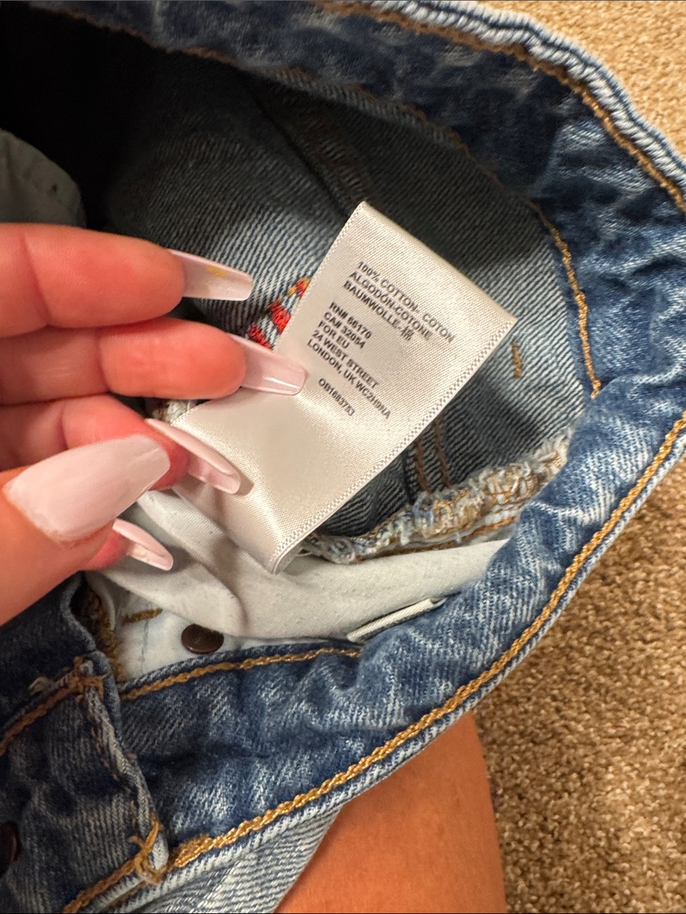 BDG Light Blue Women's Wide Leg Jeans Tapered Baggy SZ 25" Small flaw - Picture 9 of 11
